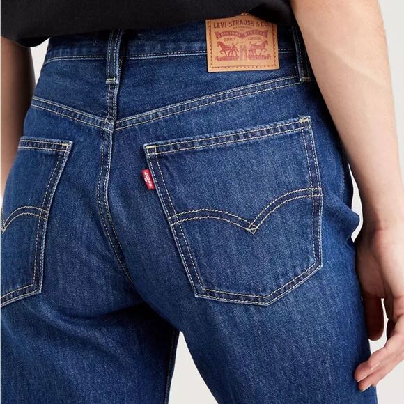Levi’s Low Pro Straight Leg Jeans Women’s Size 27 Dark Wash 100% Cotton Denim - Picture 8 of 12